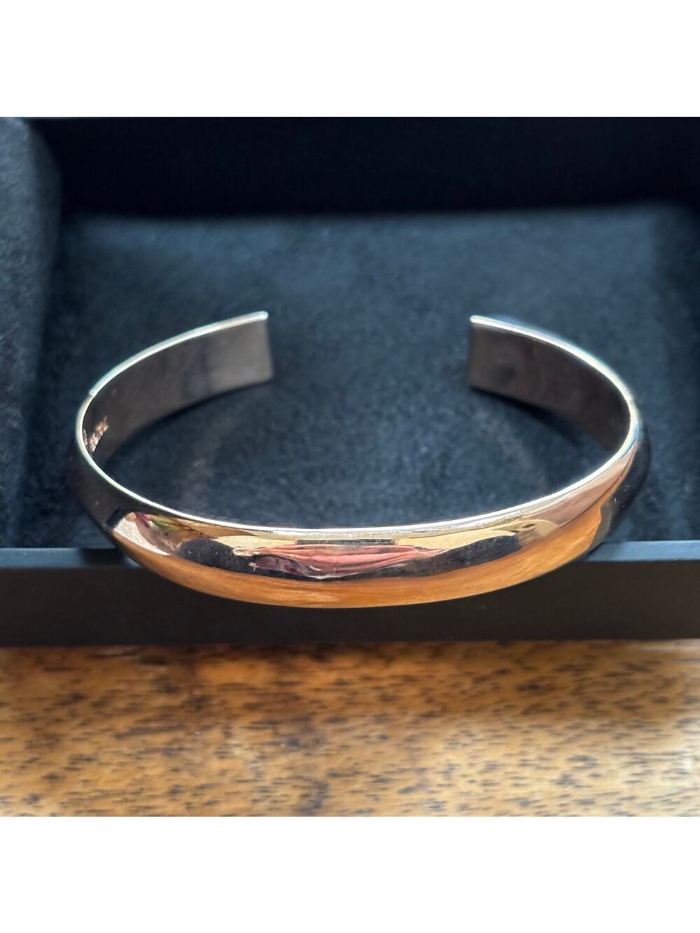 Paige Novick silver cuff bracelet copper finish color heavy metal artisan chic